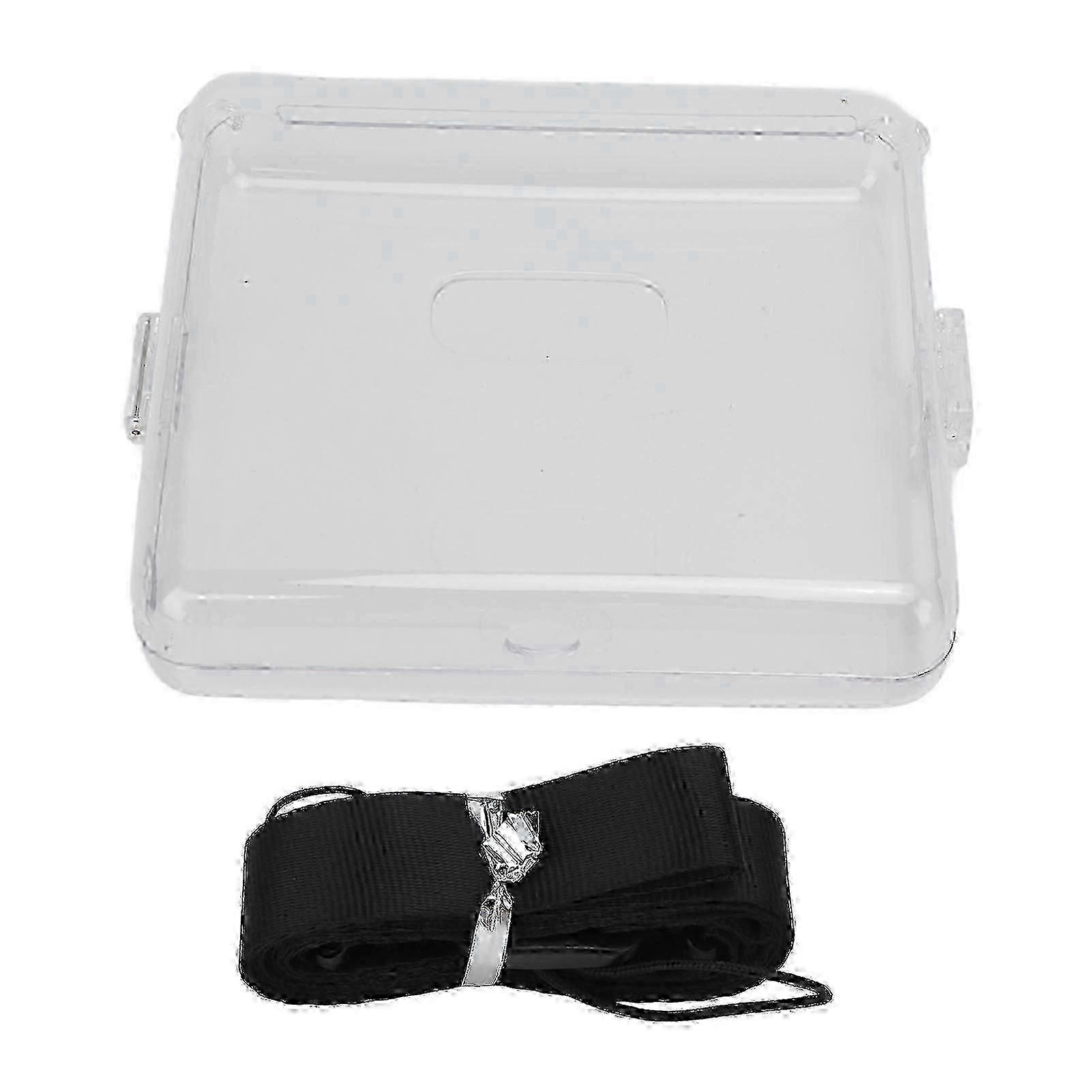 Crystal Clear Protective Case with Strap compatible withFujifilm Instax Link WIDE Printer - Durable & Shockproof