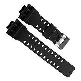 Naturharz Ersatz Uhrenarmband, für G-Shock GD120 / GA-100 / GA-110 / GA-100C (Schwarz)