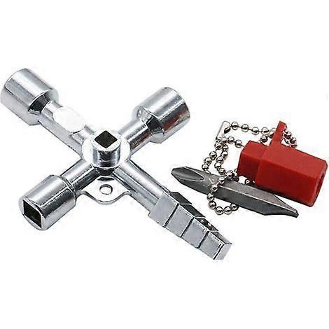 Universal Key for Electrical Cabinets, Triangle Key, Square Key for Train, Electrical Cabinet, Elevator, Multifunctional Hand Tool