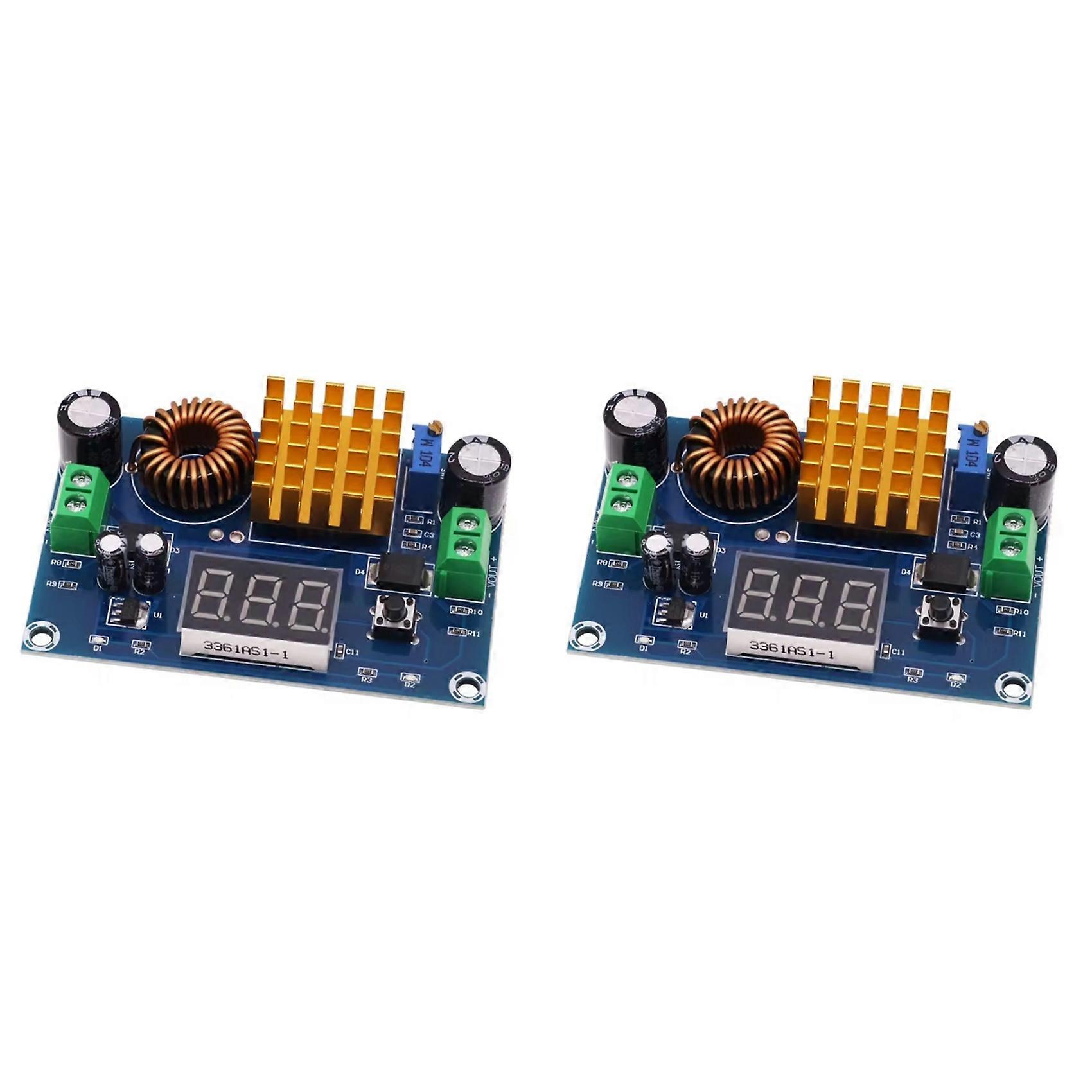 2X XH-M411 DC 5V-45V Boost Converter Module Voltage Regulator Adjustable Step Up Voltmeter Digital Display Module