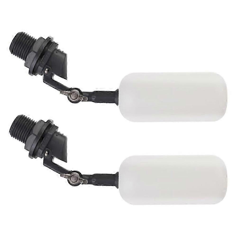 2 Pcs Float Valve,1/2 Inch Thread Automatic Water System Filler,Adjustable Arm for Ponds,Plastic Float Ball Valve