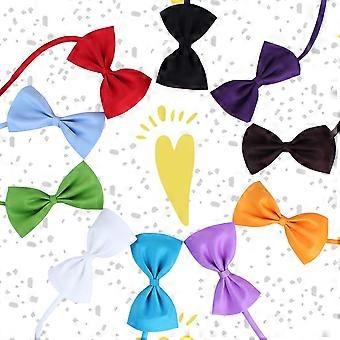 Cat Bowknot Bow Tie for Pet Decoration 12Pcs Assorted Color Accessories