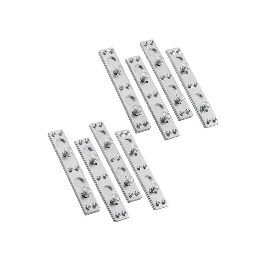 Bed Gemel Connecting Hinge for Home Use 8Pcs Silver Square Corners Bed Hinge