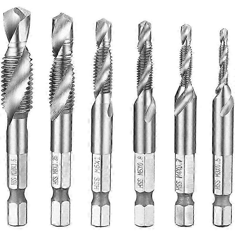 6-Pc Self-Centering HSS Tap Drill Set
