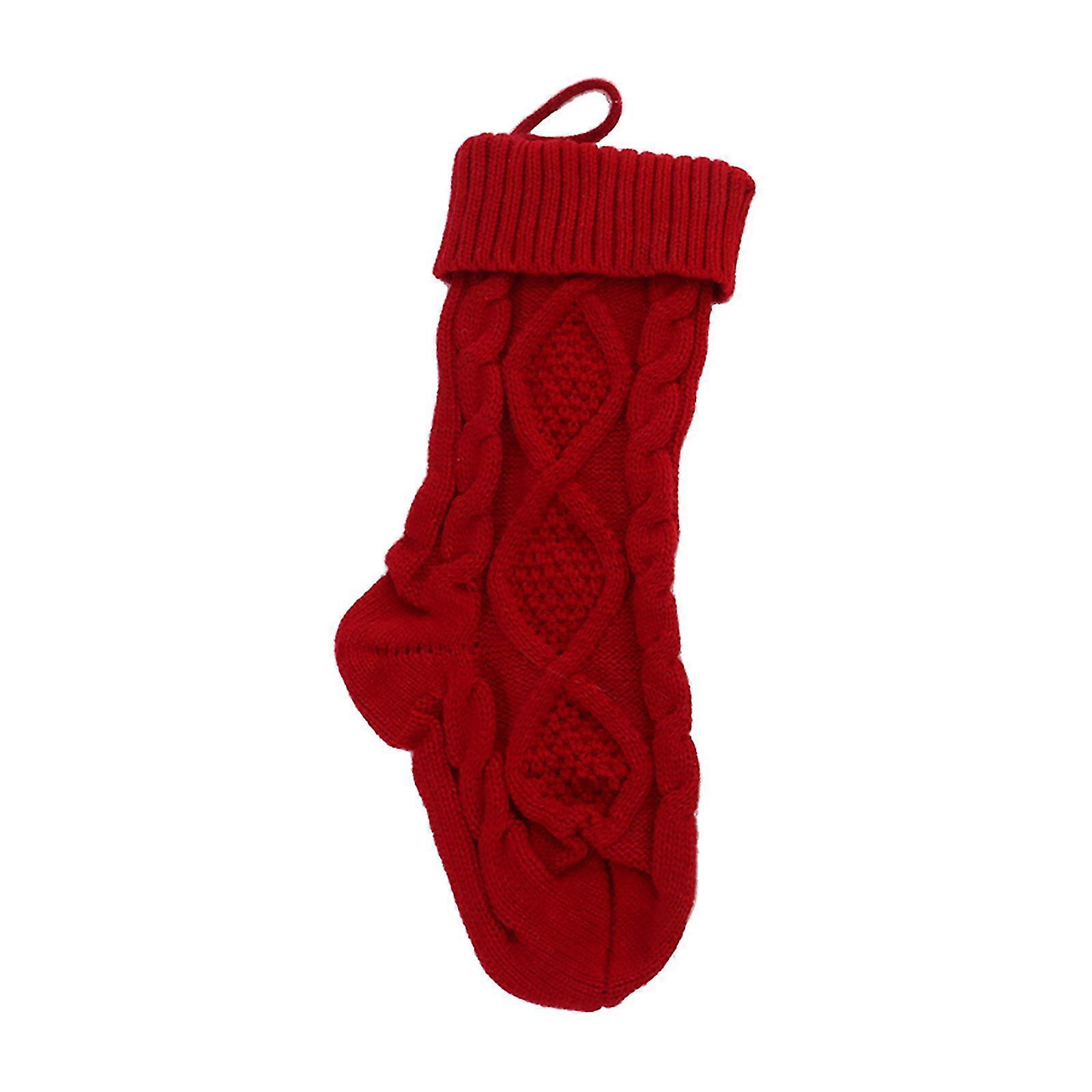 17 Inch Rustic Cotton Christmas Stocking