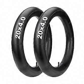For E-Bike & Bicycles, 2 Pack 20x4.0 Fat Tire Inner Tubes with Schrader Valve, Butyl Rubber Replacement Tubes