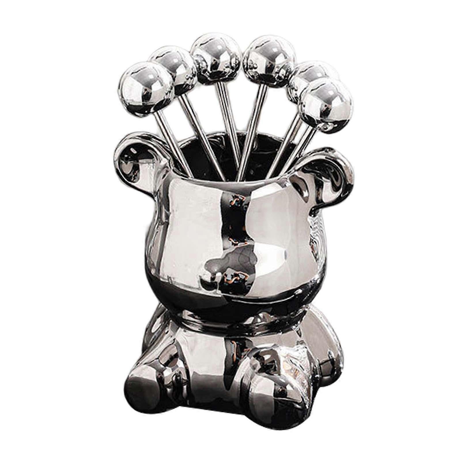 Tasting Appetizer Forks Fruit Fork Set Cute bear designs Flatware Dinnerware