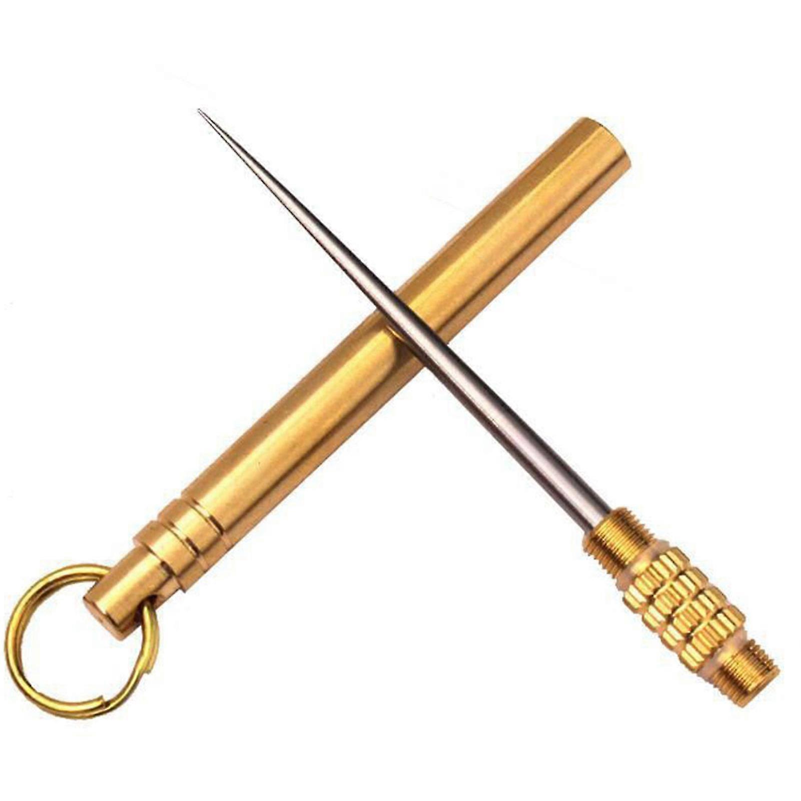 Titanium Brass Toothpick EDC Set