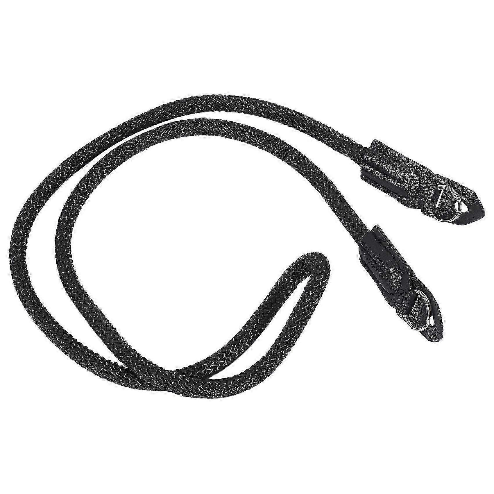 Climbing Rope Camera Strap. Micro Single Camera with Retro Camera Rope. SLR Camera Shoulder Strap. Black simple
