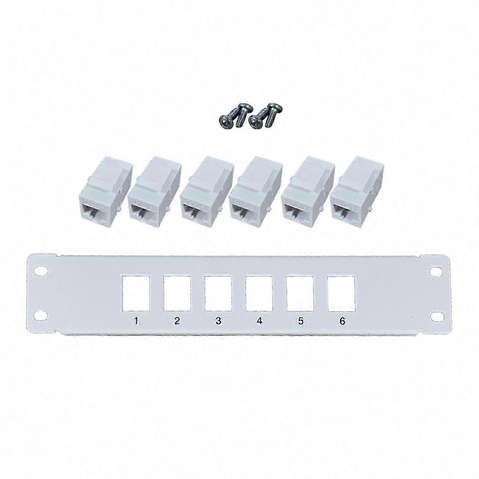 Wallmount /Rackmount 1U Ethernet Patch Panel Punch Down Block for CAT6 Cabling