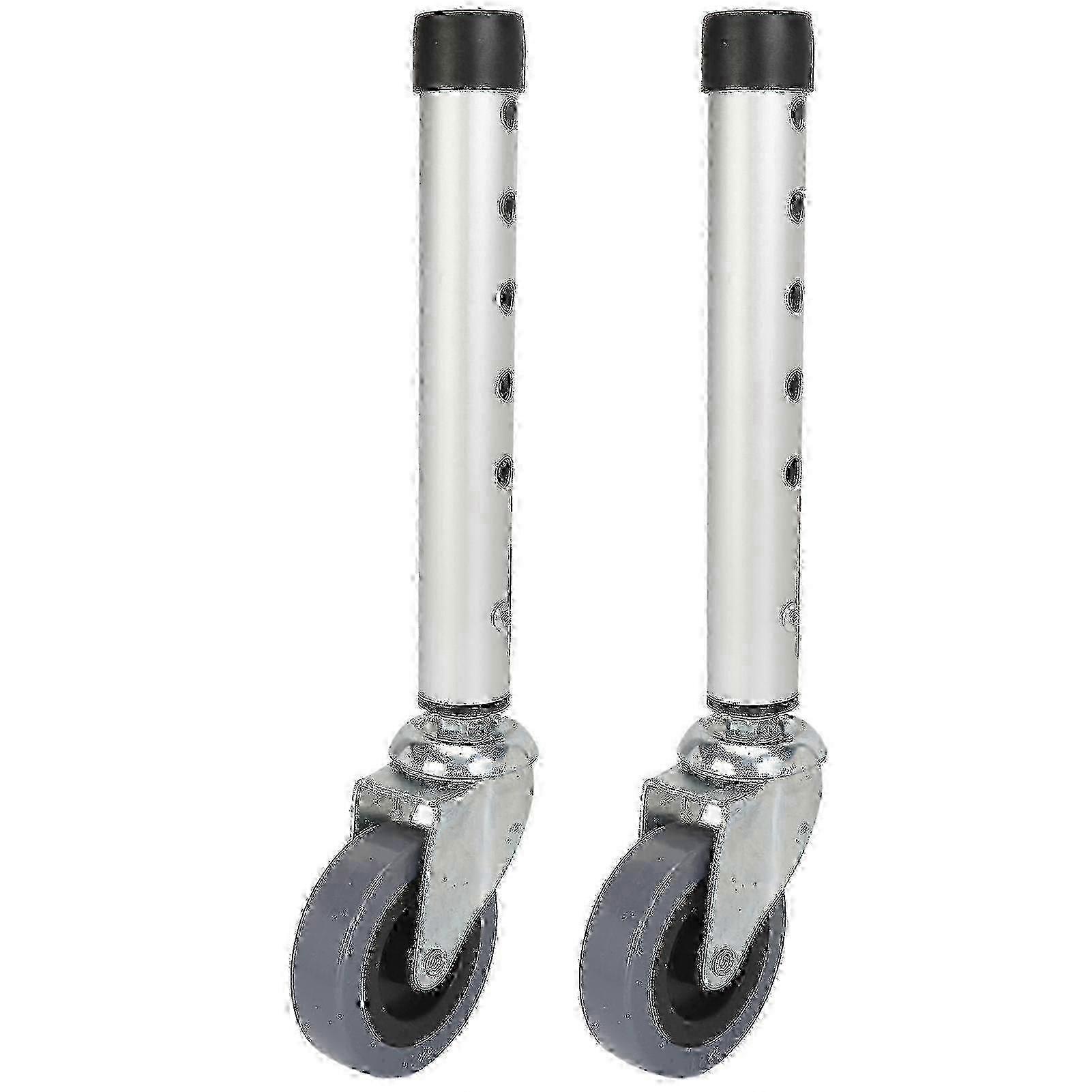 Walker caster wheels compatible with elderly - Universal rotating adjustable height replacement