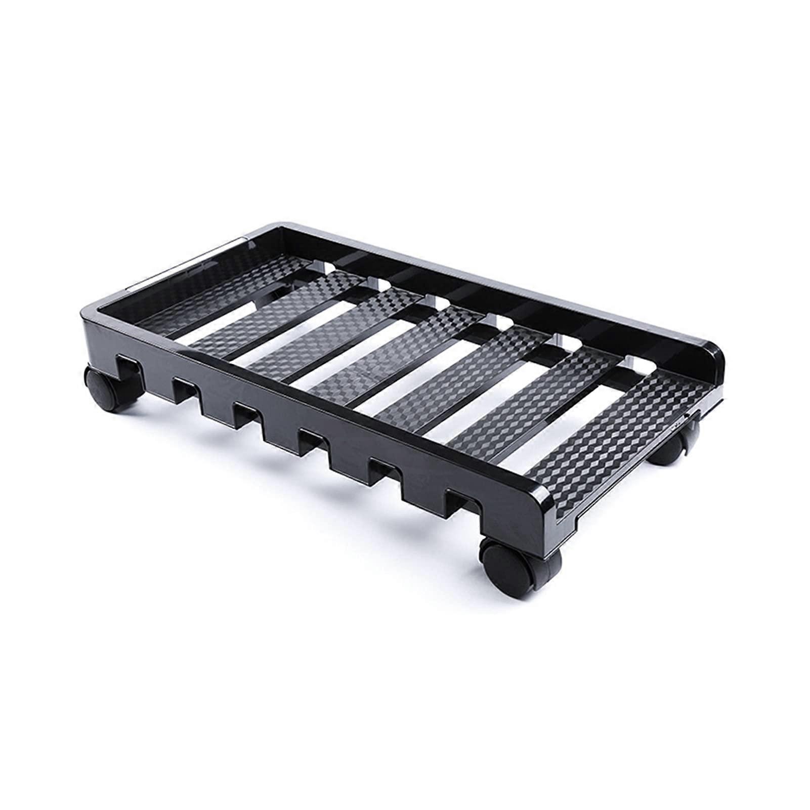 CPU Tower Stand with Wheels, Adjustable Computer Case Holder for PC, Enhanced Airflow Design, White Black Options