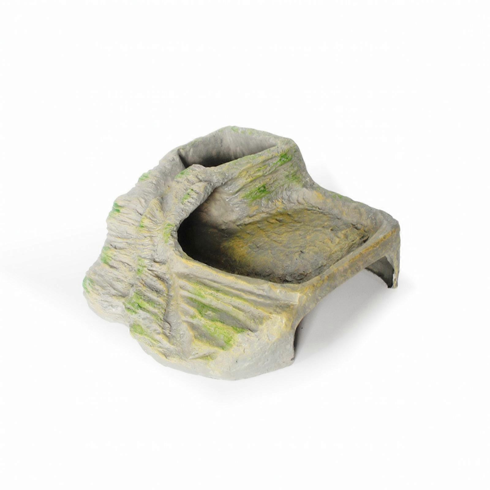 Resin Reptile Basking Platform Naturalistic Turtle Basking Platform with Hide