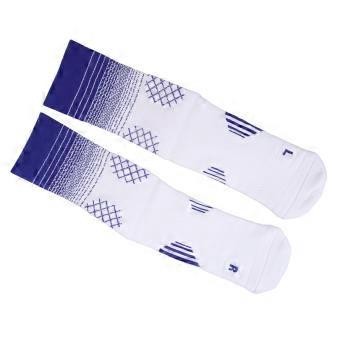 Mannen Atletische Crew Sokken Elite Basketbal Sokken Gedempt Atletische Sport Crew Sokken Dikke Ademende Antislip L 37-45 Wit Diep Blauw