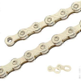 9/10/11/12 Speed Steel Road Bike Chain Anti Corrosion Rust-proof Impact Resistant Bicycle Chain Bike Supplies 9 Golden-brnv