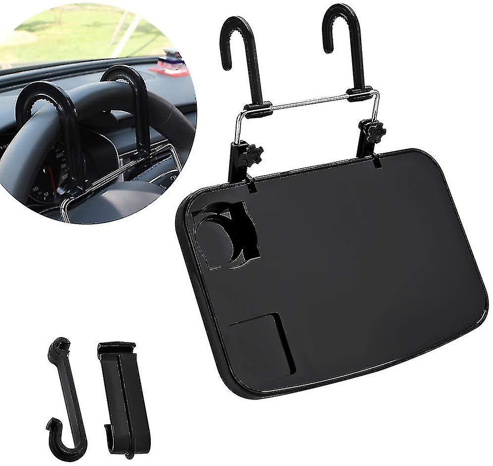 Foldable Computer Table Stand, Car Tray With Tray For Travel Mug, Drink And Work