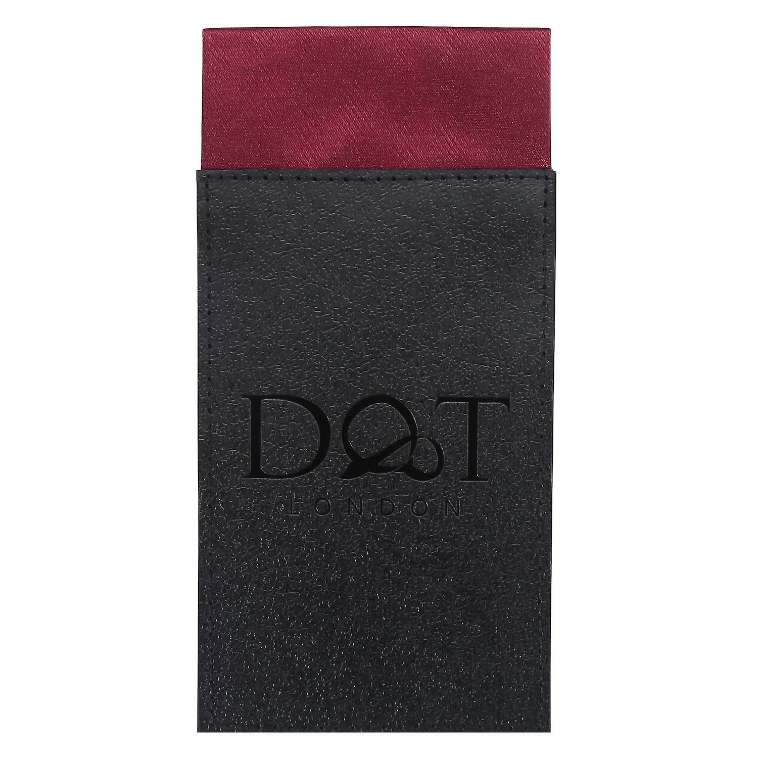 Burgundy Plain Satin Pre-Folded Pocket Square Fold
