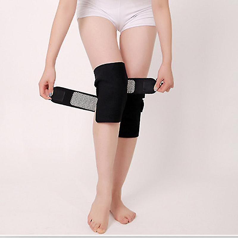 2 Pcs Self-heating Knee Support Cold-proof Adjustable Tourmaline Magne
