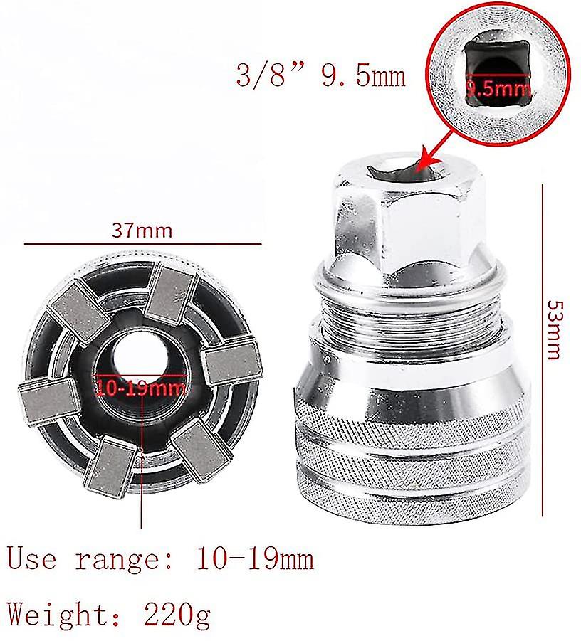 Universal Adjustable Socket Wrench, 3/8inch Adjustable Driver Torque Ratchet Socket Adapter Wrench
