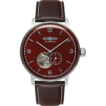 Zeppelin lz129 hindenburg Analog Man Watch Automatic with Cowhide Bracelet 8066-4n
