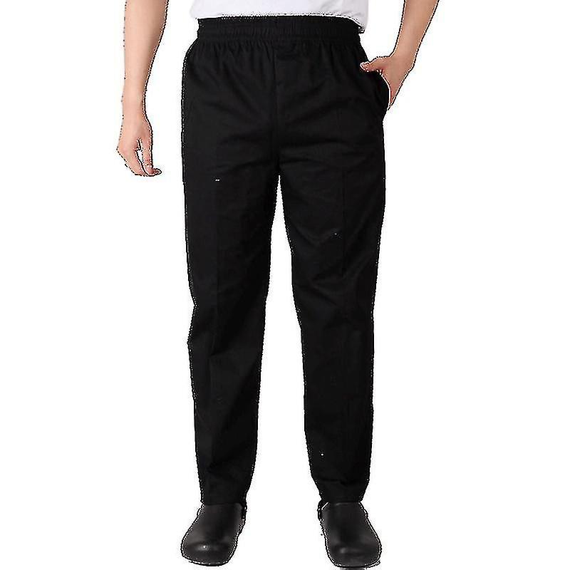 بنطال شيف بخصر مطاطي أحمر مقاس Xl