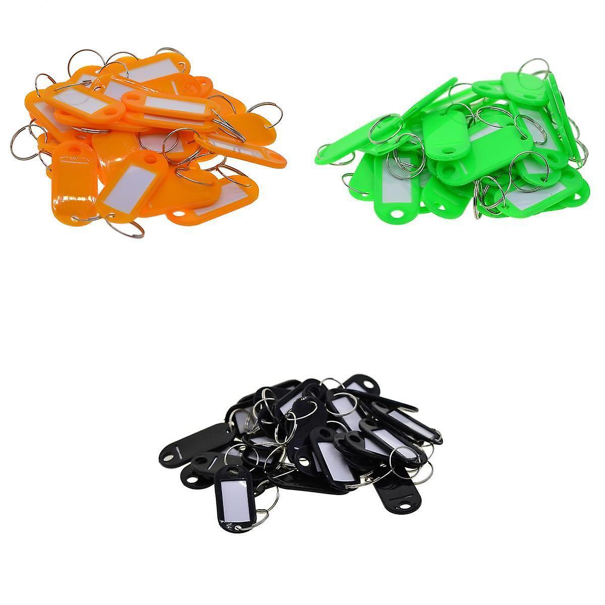 150 Pieces Plastic Key Tags Card Name Label Tags with Split Rings