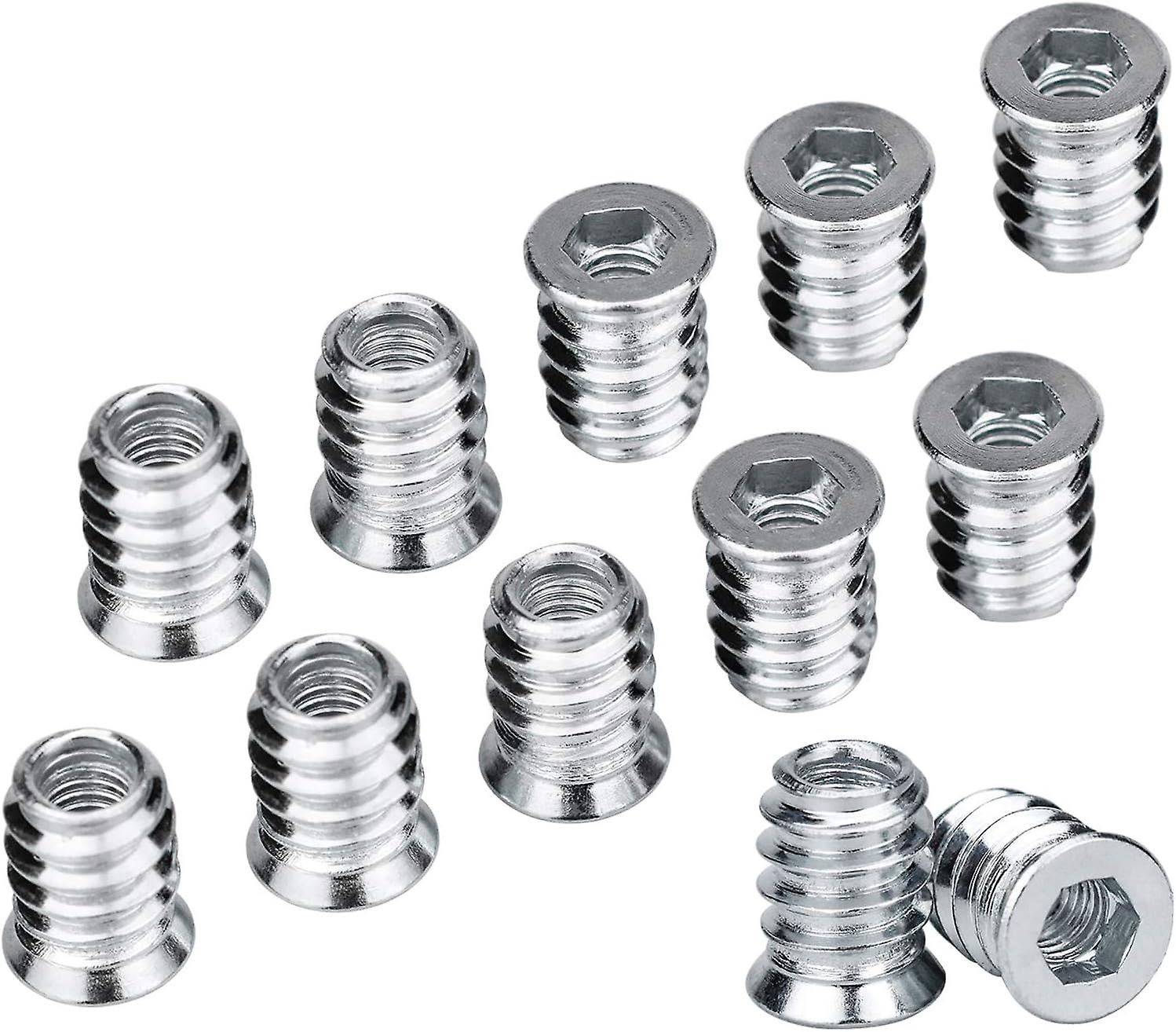 100 Pcs Countersunk Head Screws, Professional Screw Sleeves, M6 x 15mm Screw Assortment Kit Screw Insert Hex Socket Threaded Insert for Furniture