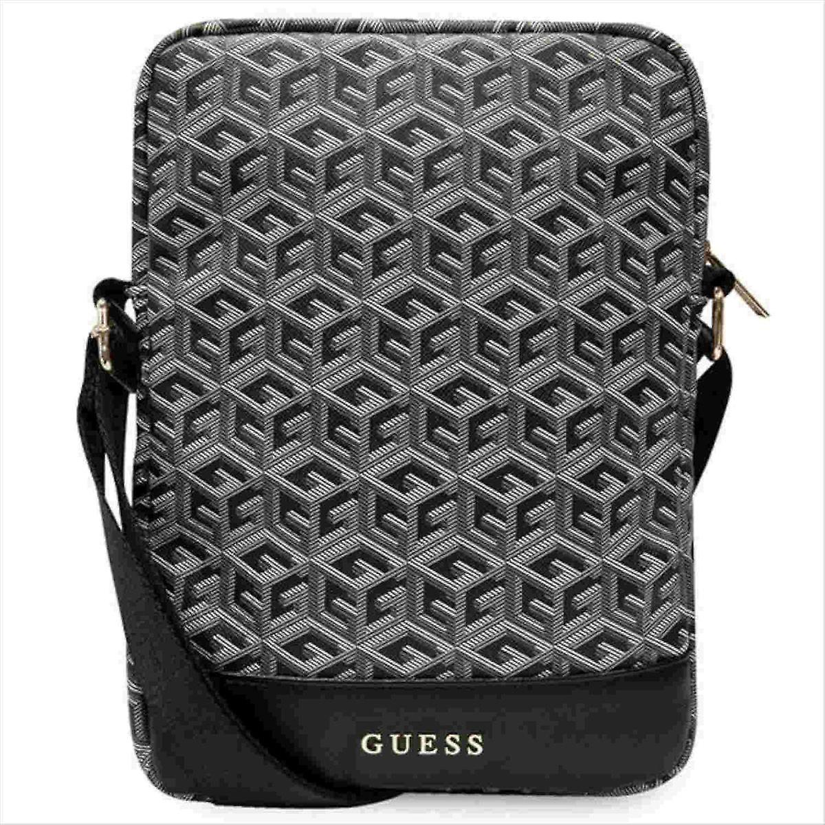 Guess Universal Bag Tote Bag Shoulder Bag GCube Stripe Black