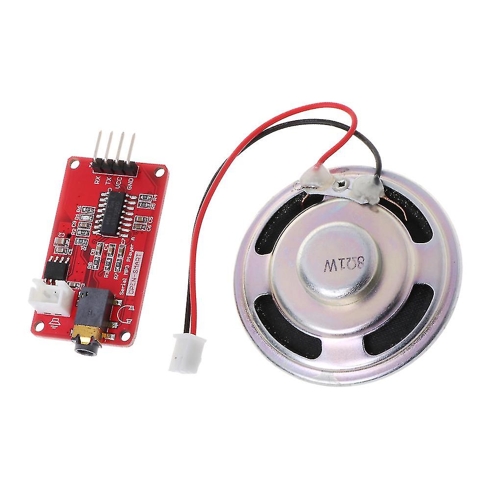 Uart Serial Mp3 Music Player Module With Speaker Monaural Amplifier Board Compatible With Ar
