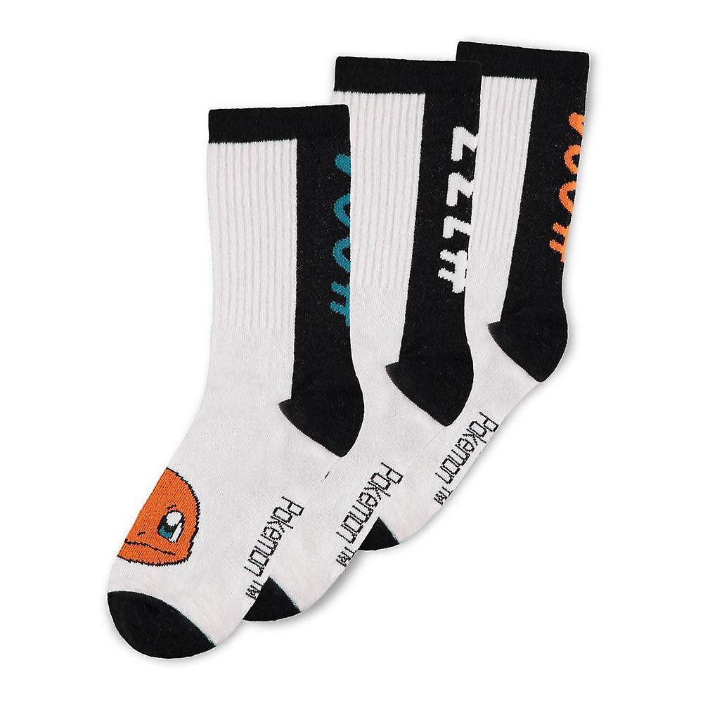 POKEMON Character Set Sport Socks (3 Pack)