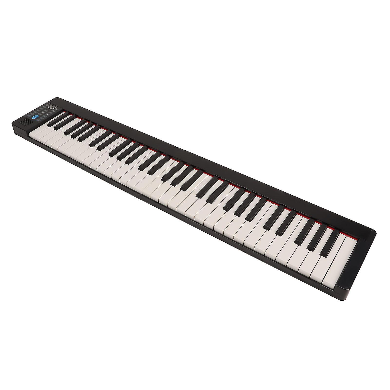 Foldable Digital Piano 61 Keys Full Size Smart Bluetooth MIDI Portable Electric Piano for Beginners 100‑240V US Plug 
