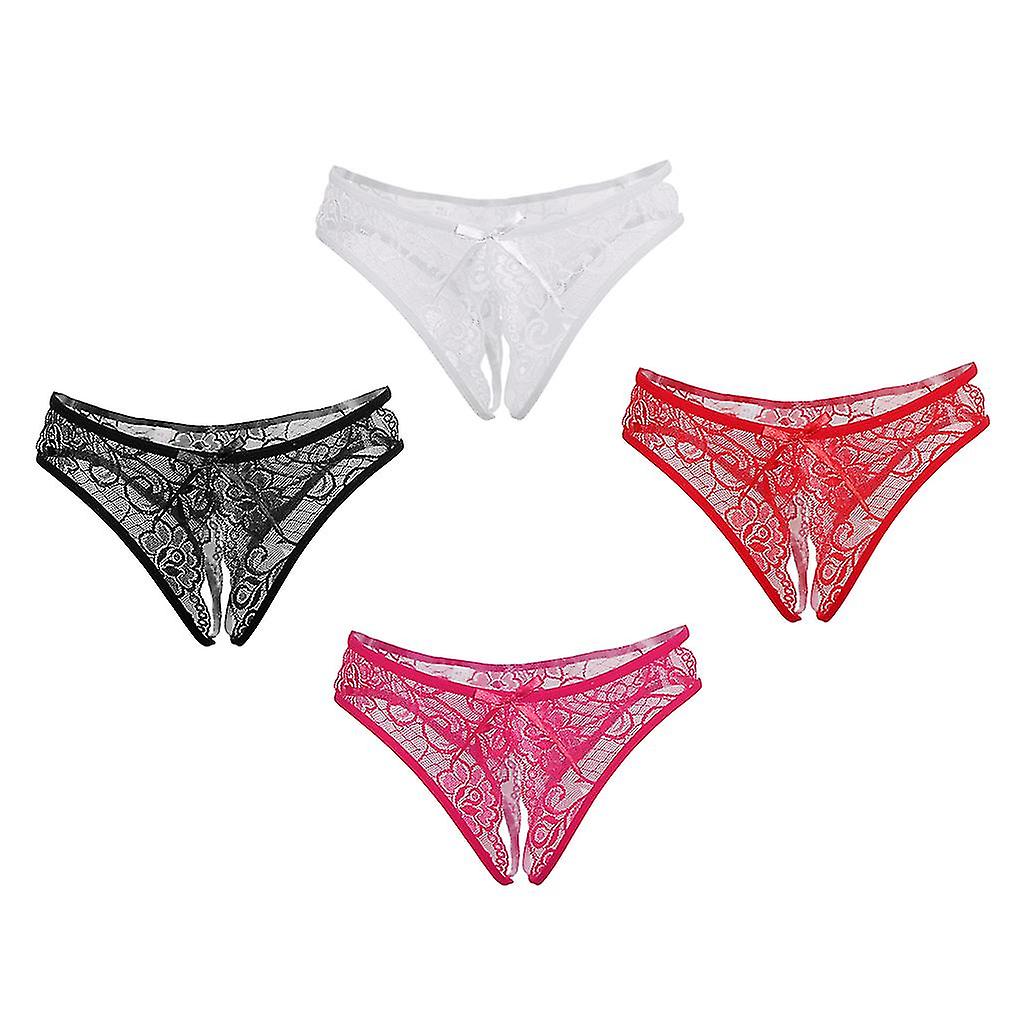 4/pack ren blonder thong undertøy crotchless truser