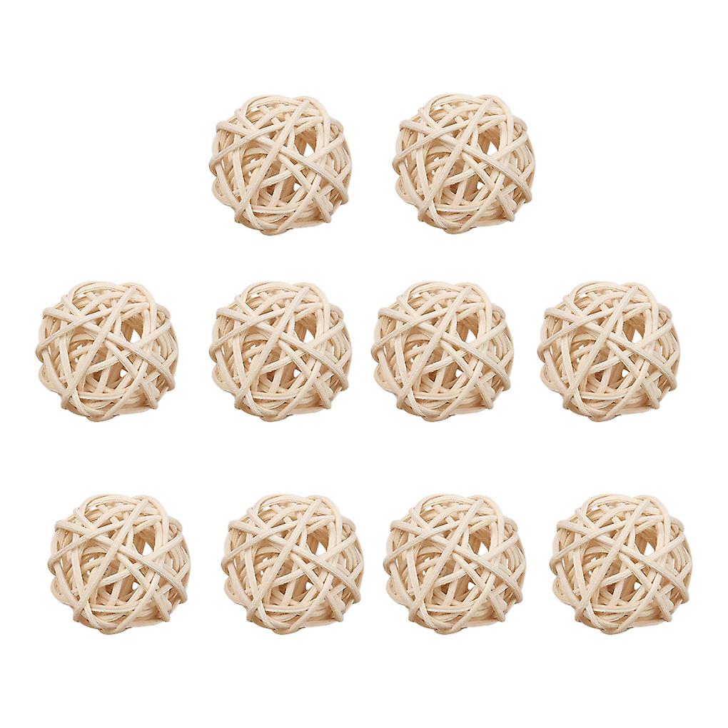 10pcs/set Joy To ed Friend With Colorful Bird Toy Rattan Balls Rattan Balls For Birds