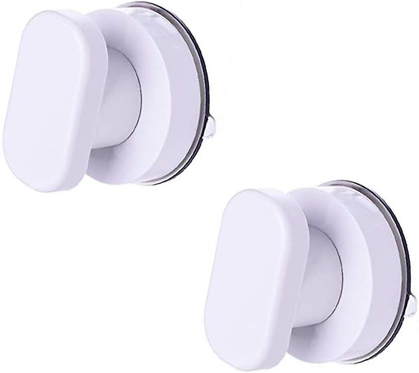 Suction Cup Pull Handle 2 Pieces Portable Suction Cup Knob with Strong Suction Cup for Bathroom Cupboard Drawer Glass Mobility Handle Pulls
