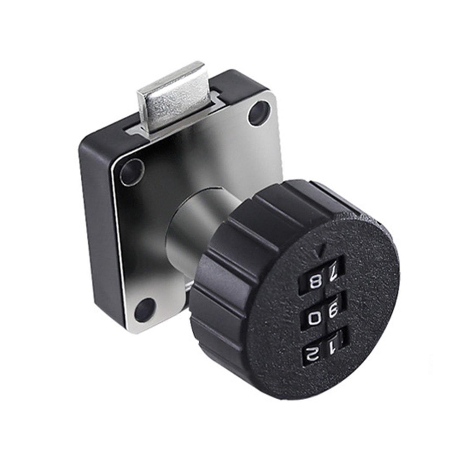 1 Set Combination Lock 3-digit Password Anti-theft Mailbox Cabinet Door Security Hardware for Home