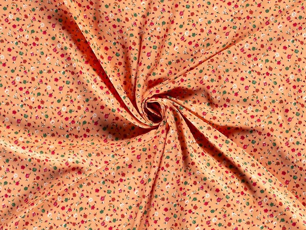 1.45m Viscose Challis Fabric Salmon - per metre