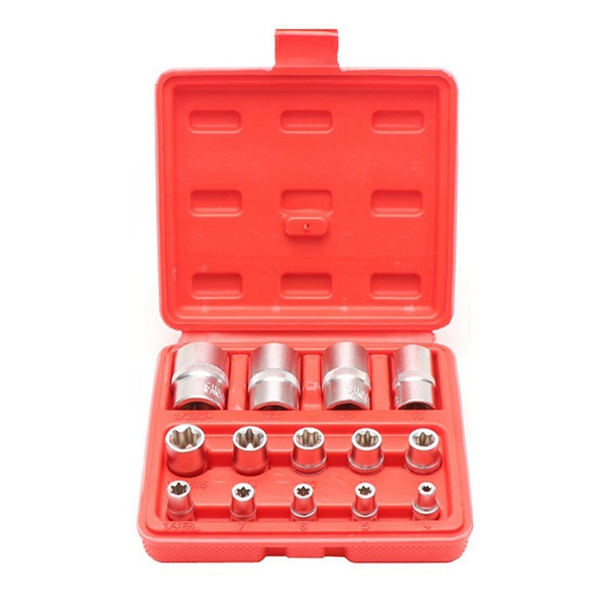 14Pcs E-Type Sleeve Combination /6-Angle Sleeve/Blow Molding Box Set Tool/Special Maintenance Tool