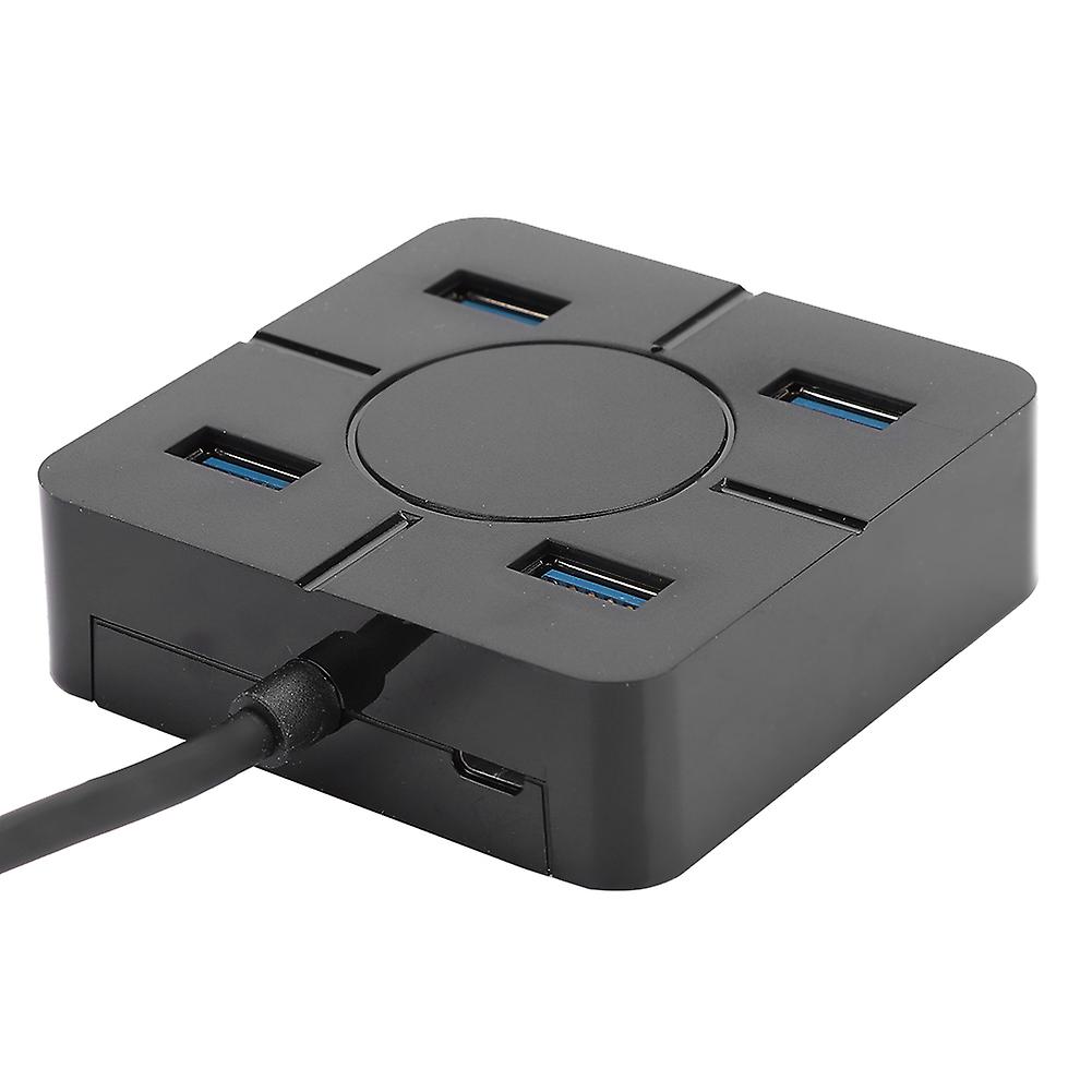 USB 3.0 4-Port Hub 1m Black ABS Laptop Docking Station Splitter