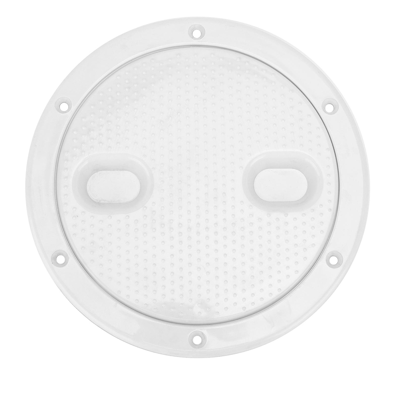 White Round Inspection Hatch Cover Anti-Slip Anti-Aging Anti-Corrosion UV Resistant 6 Inch