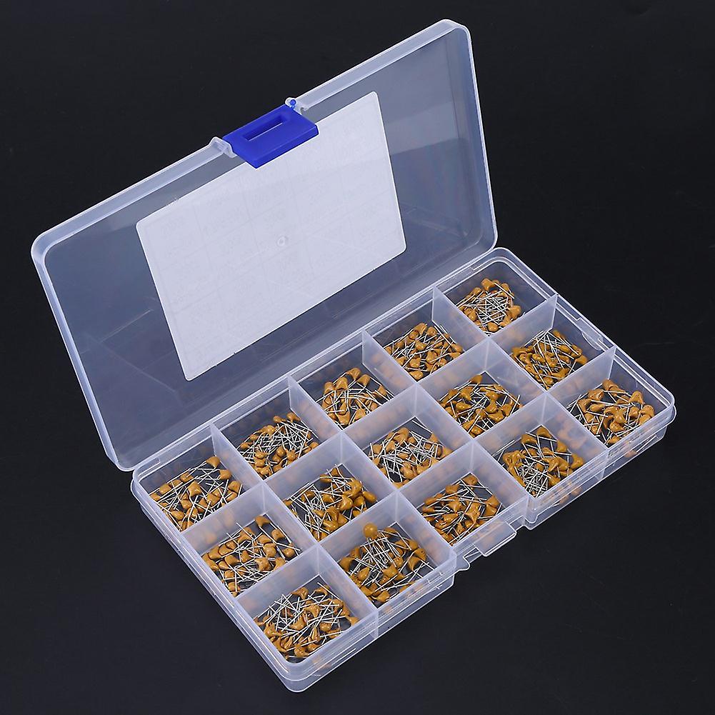 450pcs 10pF to 100nF Multilayer Ceramic Capacitors Assortment Kit, 15 Values, with Box