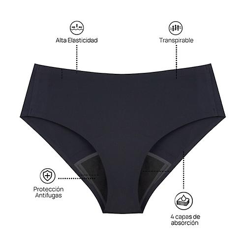 Seamless menstrual panties black L 1 unit
