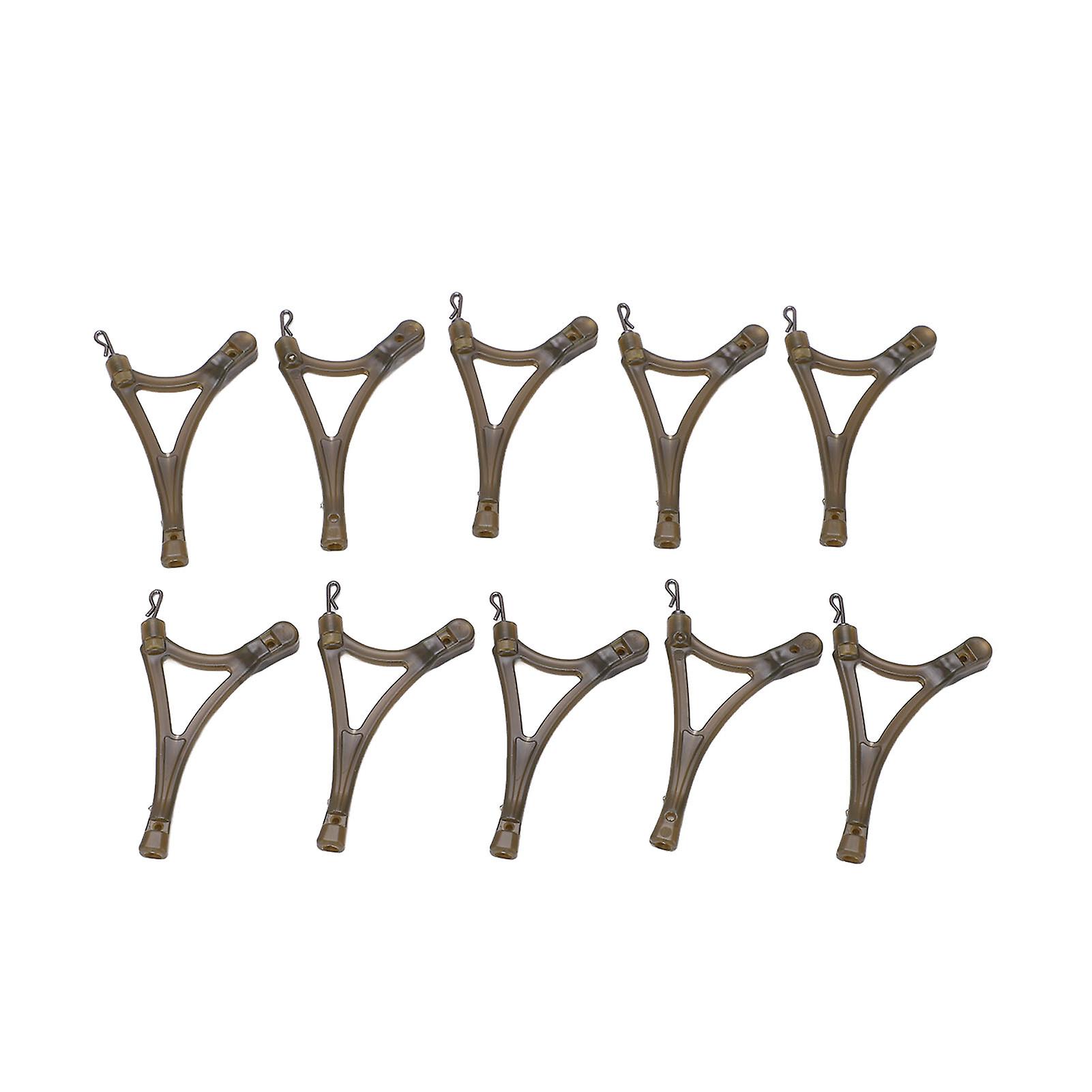 10PCS R Type Carp Fishing Side Bends Swivel with QC Ring Swivel for Carp Feeder Cage