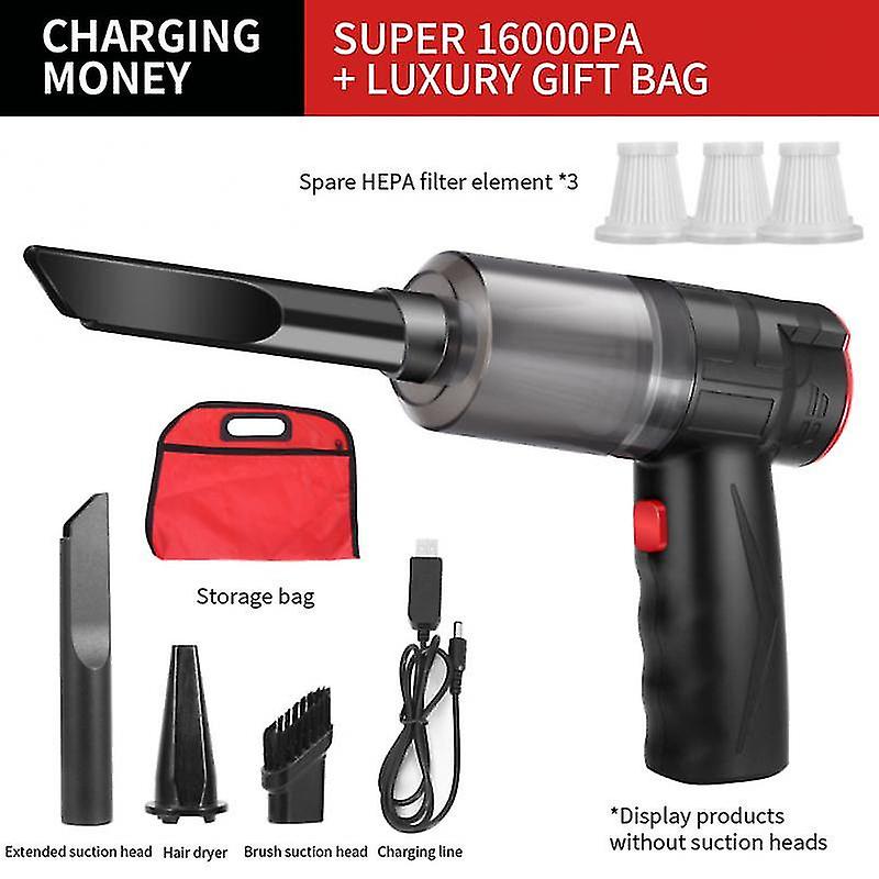 16000pa Wireless Car Handheld Vacuum Cleaner Portable Powerful Suction Wet And Dry Smart