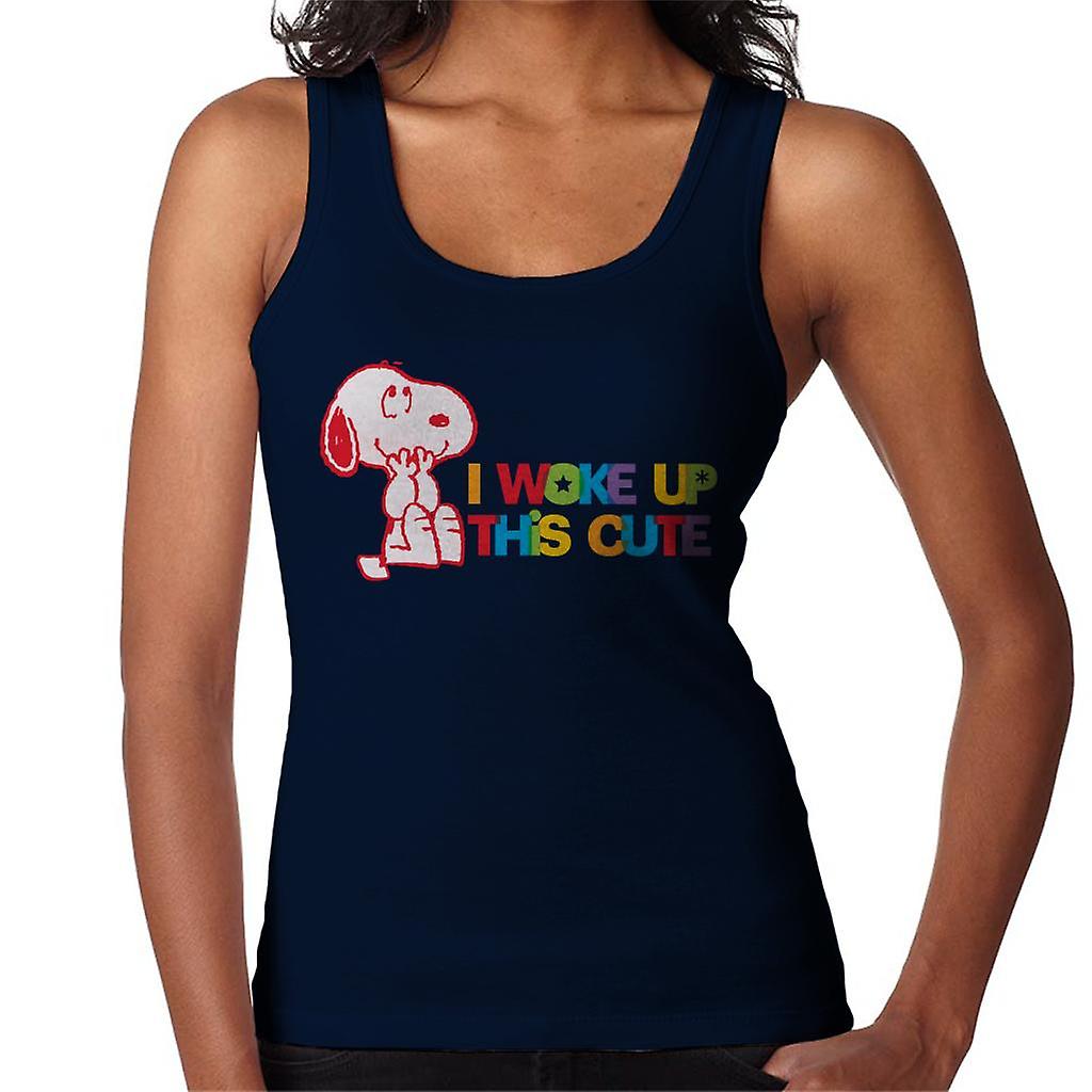 Peanuts I Woke Up This Cute Snoopy Women's Vest
