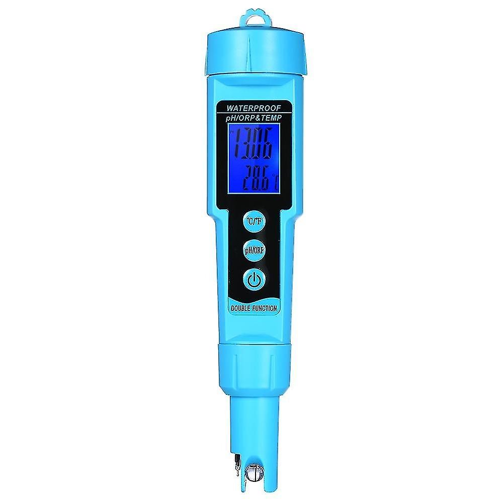 Medidor de agua profesional 3 en 1 pH/ORP/TEMP, medidor multiparamétrico LCD digital de tres usos