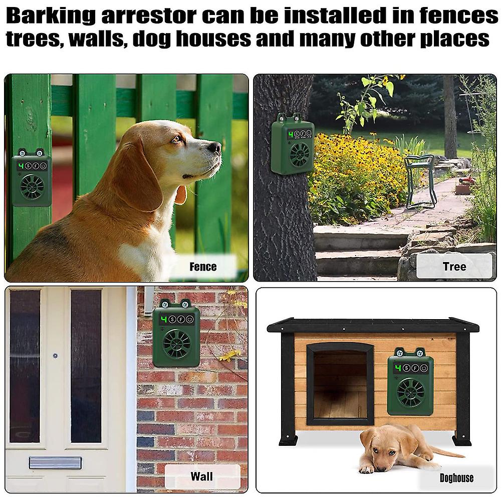 Ultrasonic Anti Barking Device Ultrasonic Stop Barking Device with 4 Sensitivity Adjustable Levels USB Rechargeable Dog Bark Control