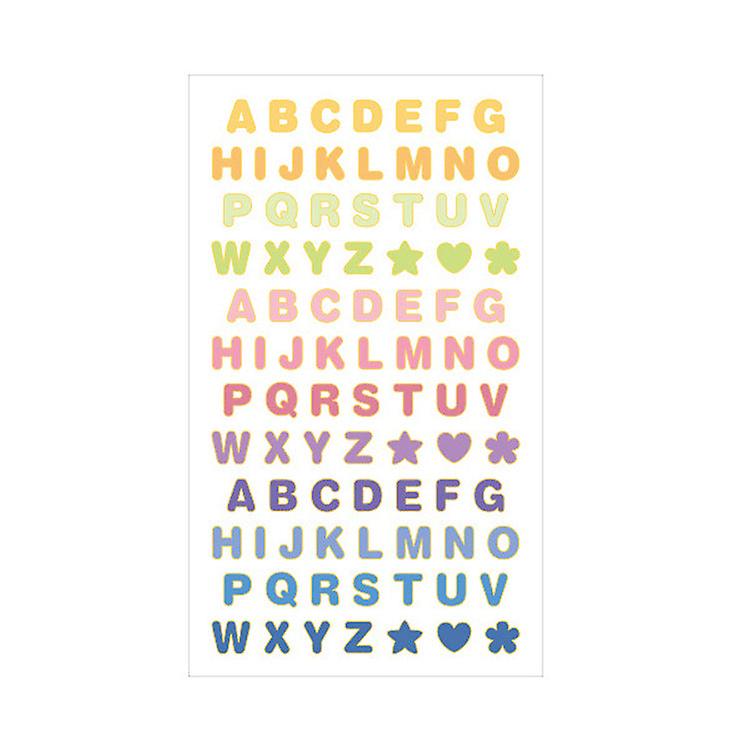 2Pcs Sticker Pack Cute Handbook Journal Korean Style Color Bronzing Edge Mini