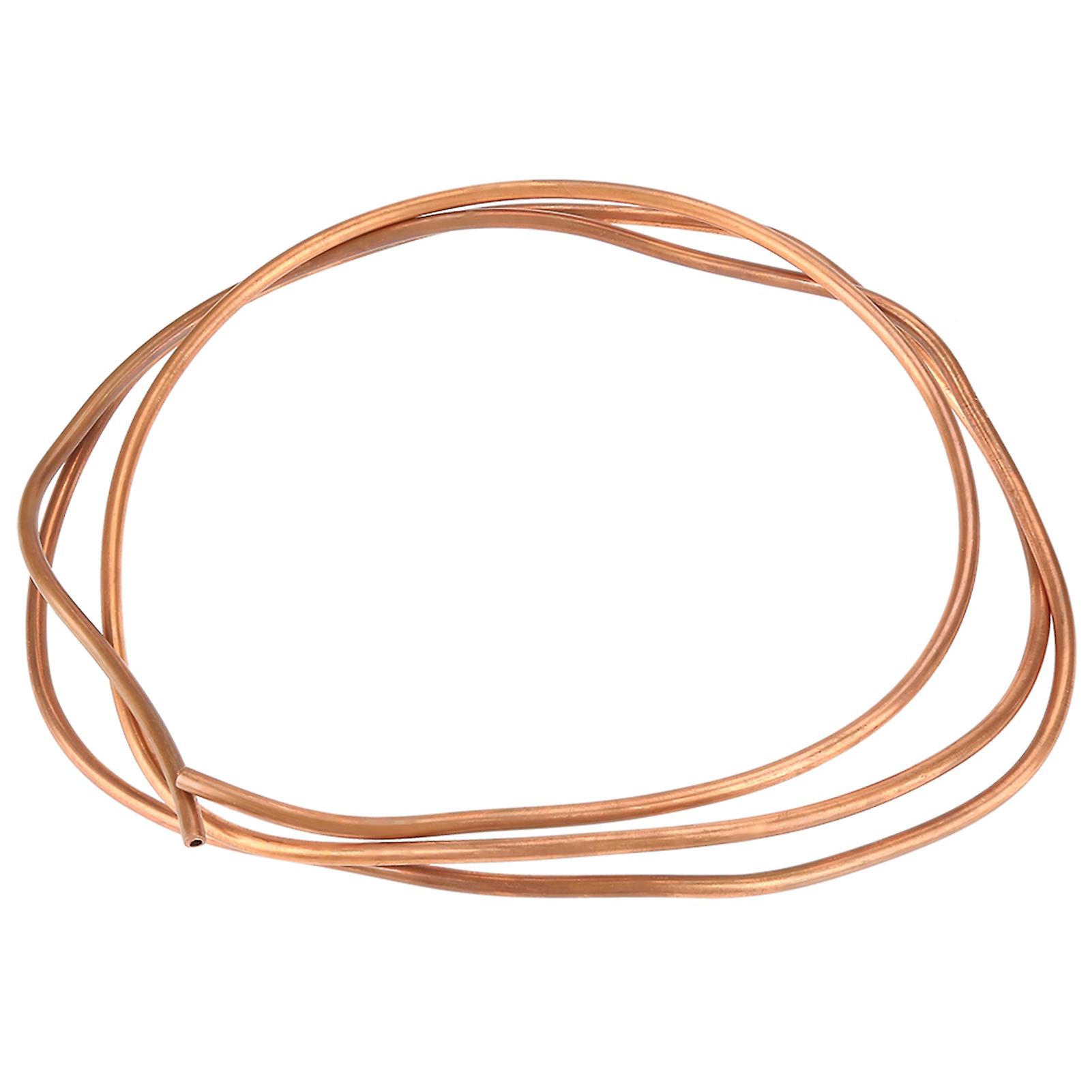 Copper Coil Tube 2M Soft T2 Pipe for Refrigeration Flexible Copper Tubing ID 4mm OD 5mm Wall Thickness 0.5mm and Easy to Install