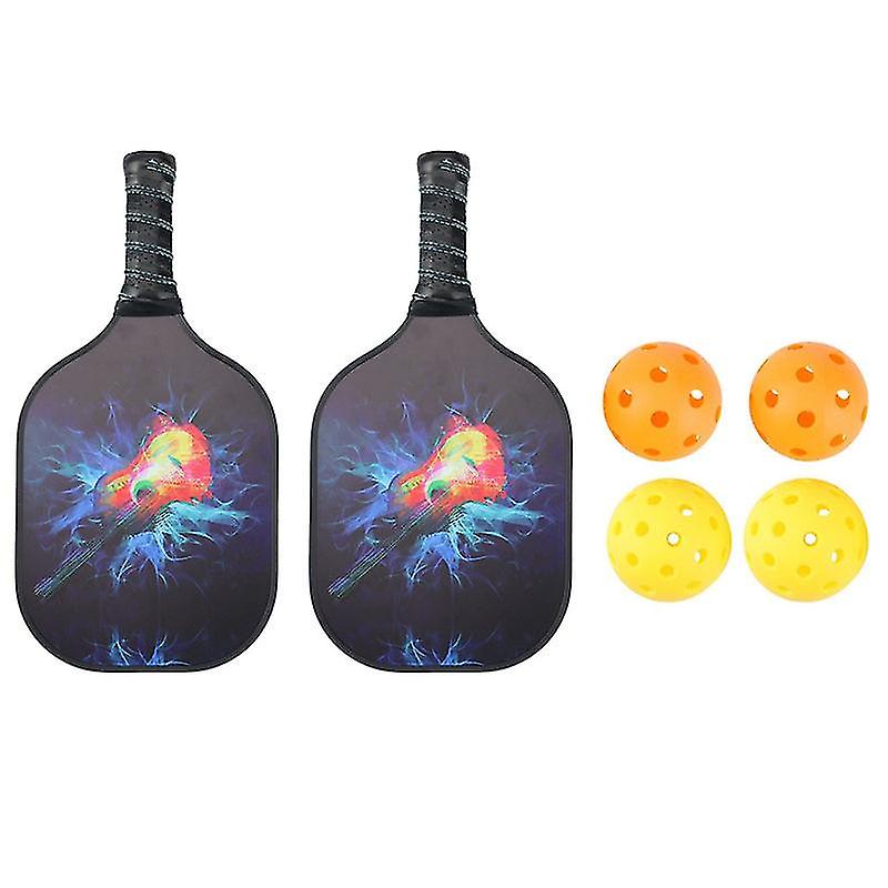 Pickleball Paddles, Best Pickleball Rackets Fiberglass Face, Pp Honeycomb Core, Lightweight Pickleball Paddles Set