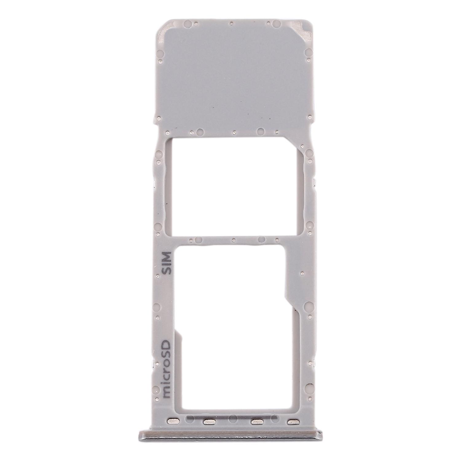 适用于三星Galaxy A20 A30 A50银色托盘Micro SD的SIM卡持有人